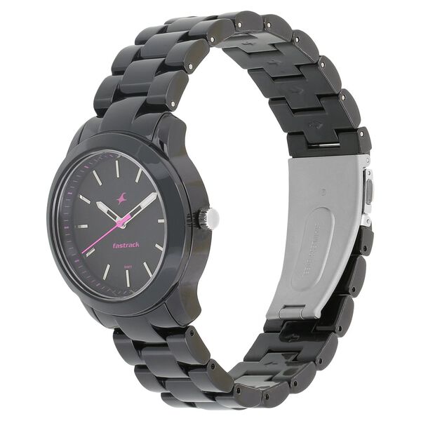 Fastrack Trendies Quartz Analog Black Dial Plastic Strap Watch for Girls - image number 1