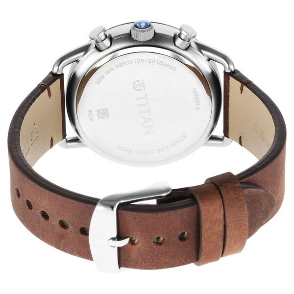Titan Quartz Analog Leather Strap Watch for Men - image number 4