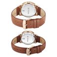 Titan Royal Bandhan Quartz Analog with Day and Date Pink Dial Brown Strap Watch For Couple - image number 4