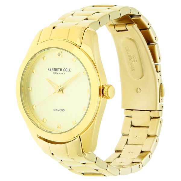 Kenneth Cole Quartz Analog Golden Dial Metal Strap Watch for Women - image number 1