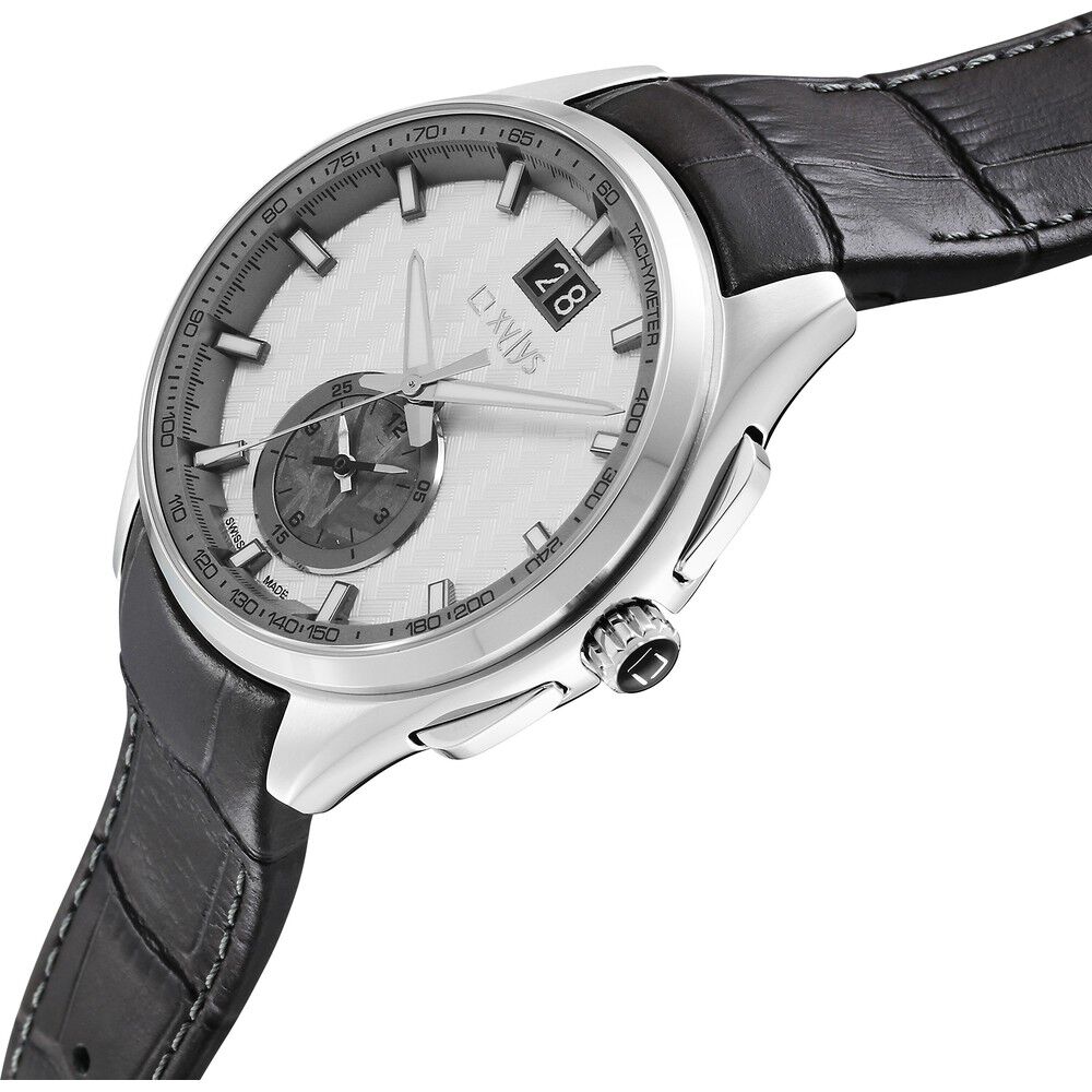 lend　VALLAD V.HENRY L/S WHITE Buy Online Xylys Swiss Chronograph Grey Leather Strap White Dial