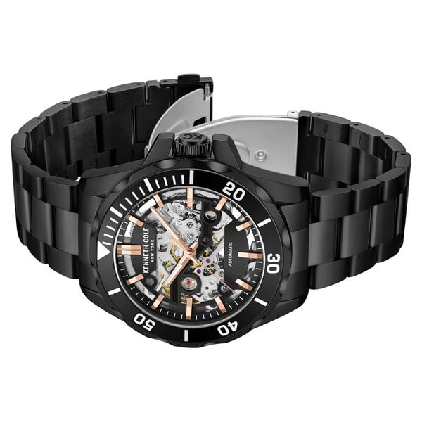 Kenneth Cole Automatic Black Dial With Black Stainless Steel Strap Watch For Men - image number 2