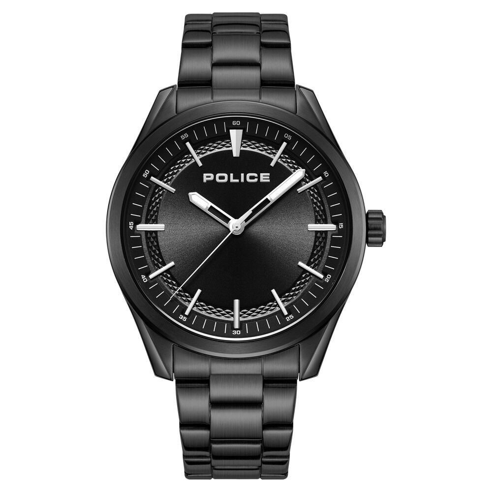 Police black chain watch hot sale