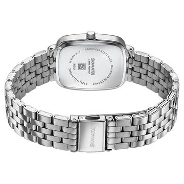 Sonata Festive Quartz Analog Mother Of Pearl Dial Silver Metal Strap Watch For Women