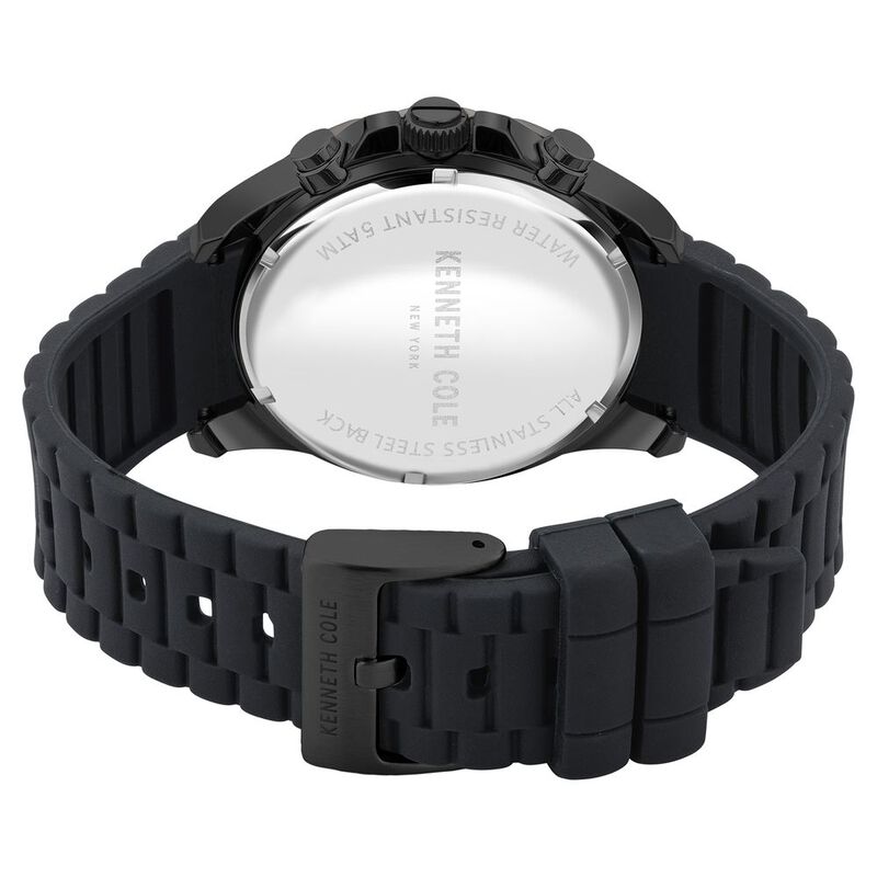 Kenneth Cole Quartz Chronograph Black Dial Silicone Strap Watch for Men - image number 2