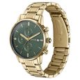 Sonata Quartz Multifunction Green Dial Golden Stainless Steel Strap Watch For Men - image number 3