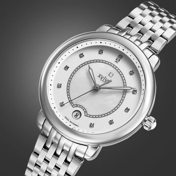 Xylys Quartz Analog Silver Dial Silver Stainless Steel Strap Watch For Women