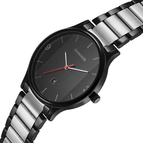 Sonata Quartz Analog Black Dial Watch for Men - image number 2
