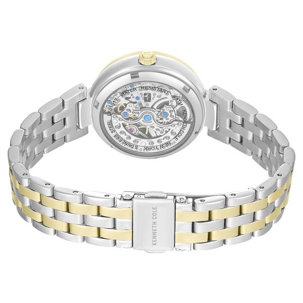Kenneth Cole Automatic Automatic Mother Of Pearl Dial Two Toned Stainless Steel Strap Watch For Women - image number 4