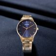 Sonata Quartz Analog Green Dial Golden Stainless Steel Strap Watch For Men