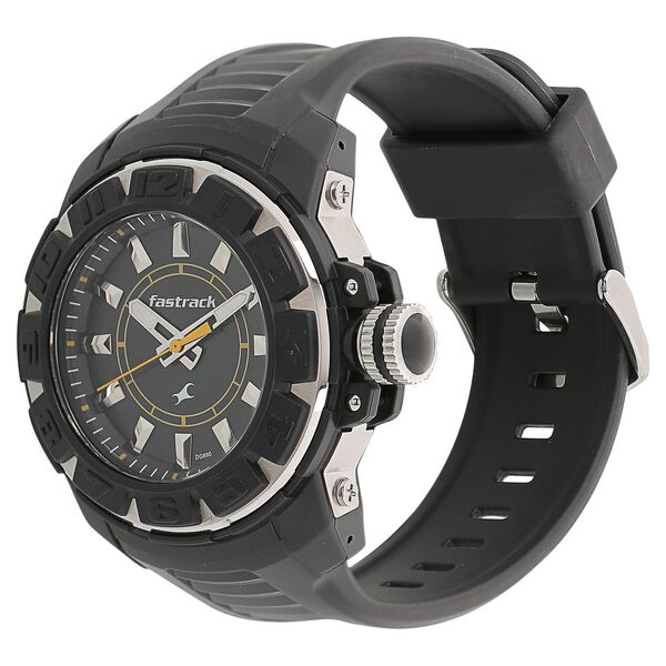 Fastrack Quartz Analog Grey Dial Plastic Strap Watch for Guys - image number 1