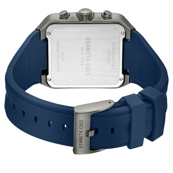 Kenneth Cole Quartz Chronograph Blue Dial Blue Silicone Strap Watch For Men - image number 4