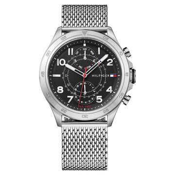 Tommy Hilfiger Quartz Multifunction Black Dial Metal Strap Watch for Men