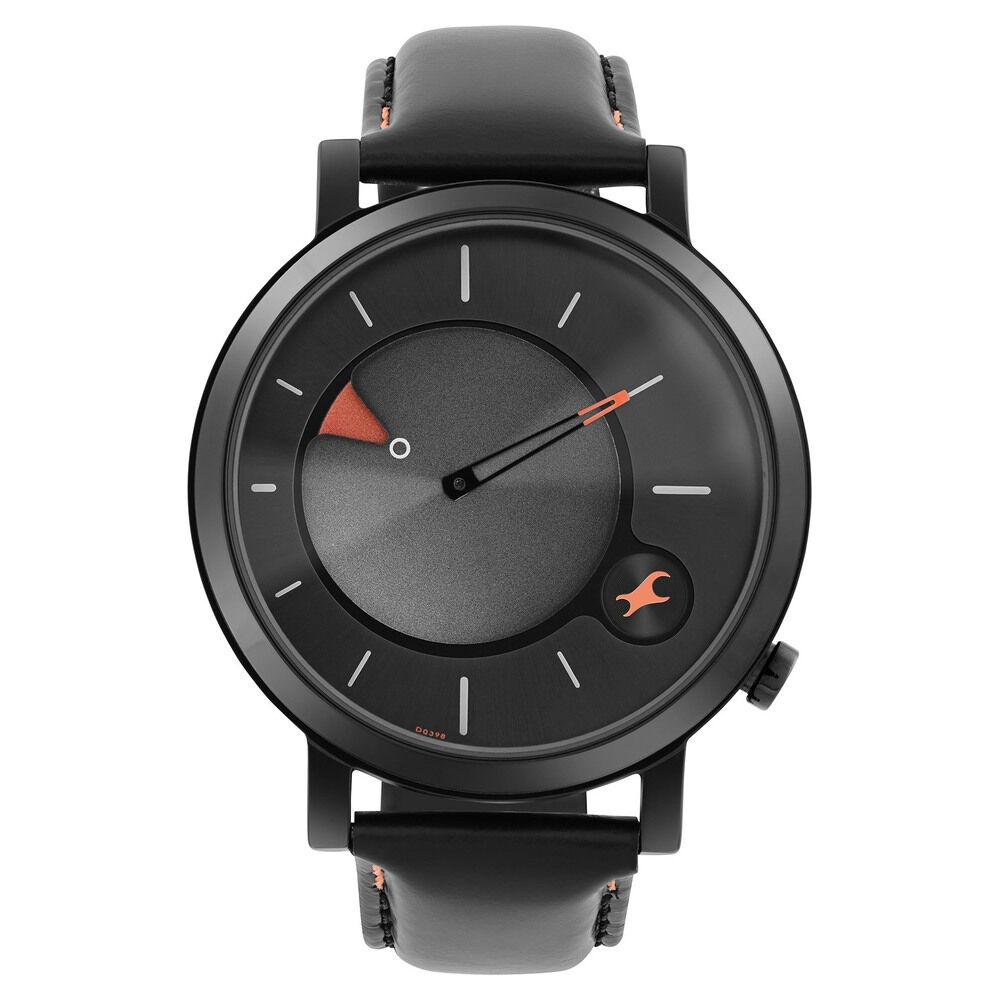 Buy Online Fastrack MetaWe Quartz Analog Black Dial Leather Strap Watch For Guys 3287nl02 Titan