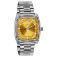 Poze Poze Quartz Analog Mustard Dial Silver Metal Strap Watch For Men - image number 2
