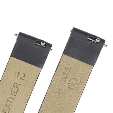 12 mm Grey Genuine Leather Strap for Women