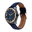Titan Regalia Opulent Offset Second Hand Blue Dial Blue Leather Strap Watch For Men - image number 4