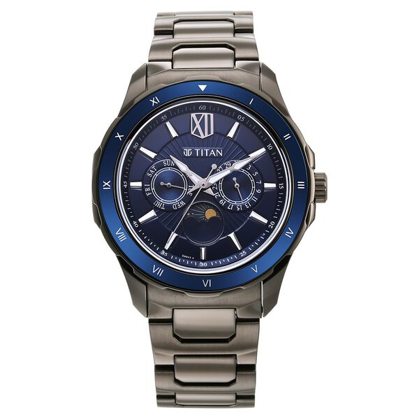 Titan Regalia Premium Blue Dial Stainless Steel Strap Watch for Men - image number 1
