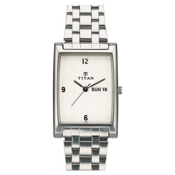 Titan Quartz Analog with Day and Date White Dial Watch for Men