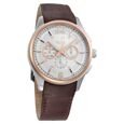Xylys Swiss Multifunction Brown Leather Strap and Silver Dial Watch For Men - image number 0