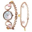 Titan Raga New You Quartz Analog Mother Of Pearl Citrine and Rose Quartz stones Strap for Women - image number 3
