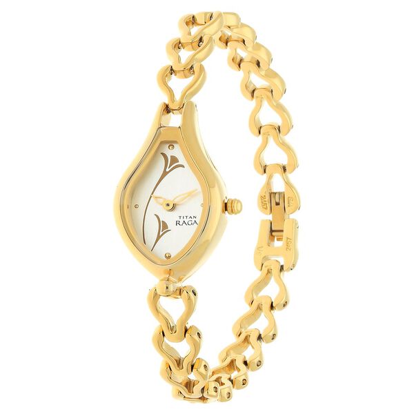 Titan Raga White Dial Women Watch With Metal Strap - image number 1