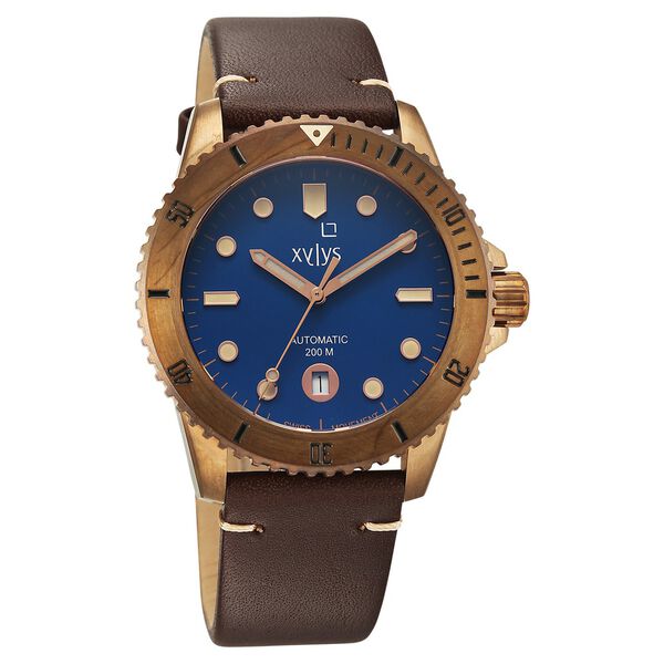 Xylys Mariana Swiss Analog with Date Blue Dial Geniune Leather Strap Watch For Men - image number 1