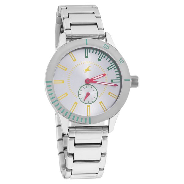Fastrack Silver Dial Quartz Analog Watch for Girls - image number 0
