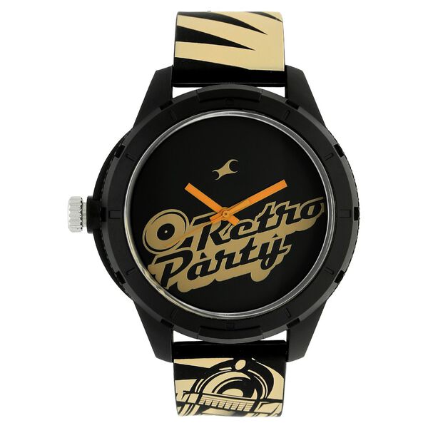 Fastrack All Nighters Quartz Analog Black Dial Silicone Strap Unisex Watch