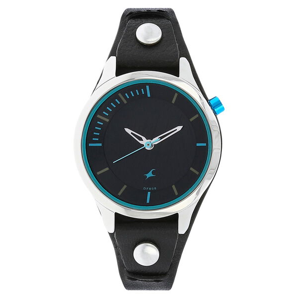 Buy Online Fastrack Motorheads Quartz Analog Black Dial Leather