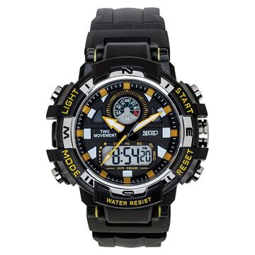 Zoop Bolt Ana Digi Watch with Black and Yellow Multi Color Case and Black Color Strap for Boys Kids, from House of Titan