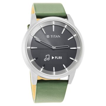 Titan Connected Plus Black Dial Hybrid Silicone Strap watch for Men