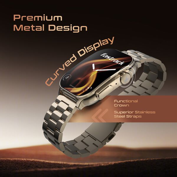 Fastrack Revoltt FS2 Pro (Metal) 1.96" Super AMOLED Smart Watch Metal Body with 1000 Nits Brightness SpO2 - image number 2
