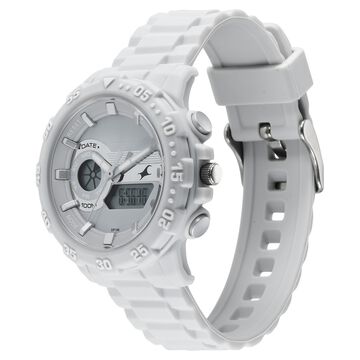 Fastrack Street line Quartz Analog Digital Grey Dial Silicone Strap Watch for Girls