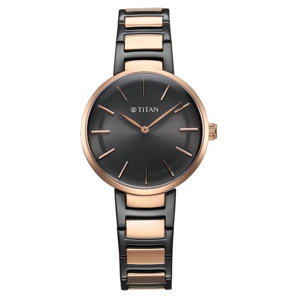 Titan Workwear Quartz Analog Anthracite Dial Stainless Steel Strap Watch for Women - image number 0