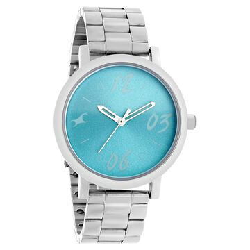 Fastrack Tropical Waters Quartz Analog Green Dial Metal Strap Watch for Girls