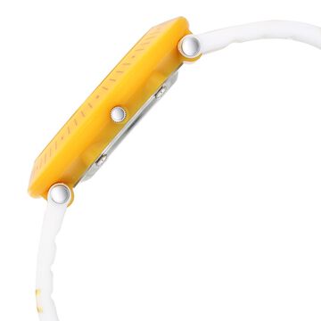 Zoop Analog Watch with Yellow Dial & White Strap for Girls Kids, from House of Titan