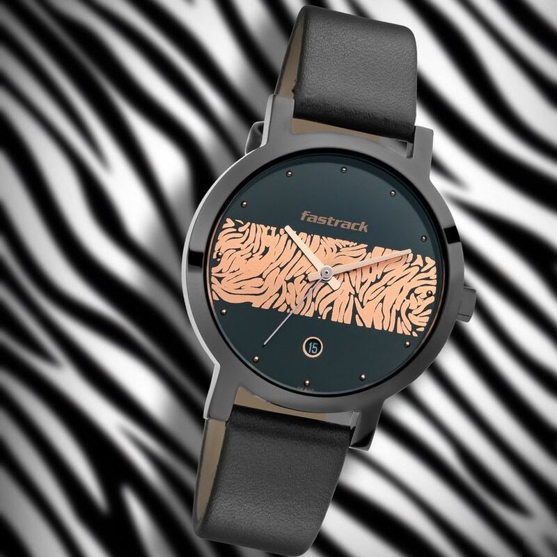 Buy Online Fastrack Animal Print Quartz Analog with Date Bicolour Dial ...