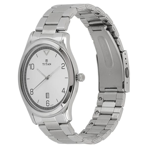 Titan Workwear White Dial Analog with Date Stainless Steel Strap watch for Men - image number 1