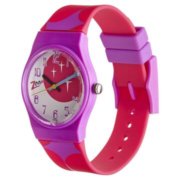 Zoop Analog Watch with Pink Dial & Multicoloured Strap for Girls Kids, from House of Titan