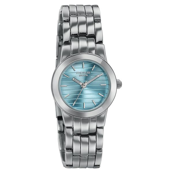 Poze Poze Quartz Analog Blue Dial Silver Metal Strap Watch For Women - image number 2