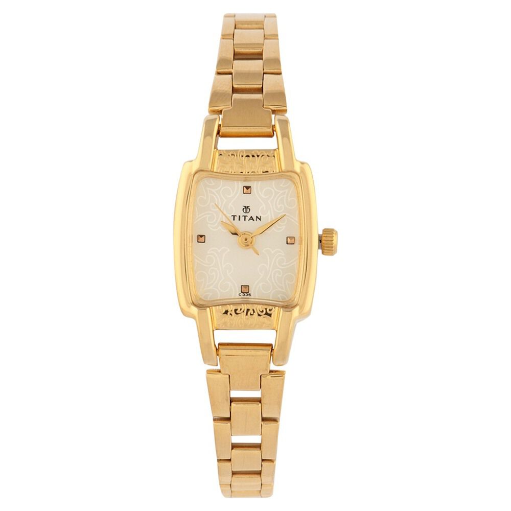 Buy Online Titan Quartz Analog Silver Dial Stainless Steel Strap