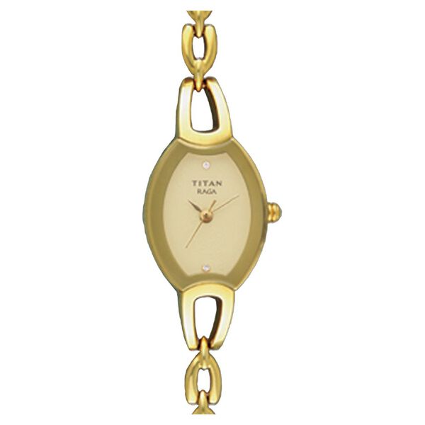Titan Quartz Analog Champagne Dial Watch for Women - image number 0