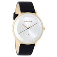 Police Quartz Analog Silver Dial Leather Strap Watch for Men - image number 1