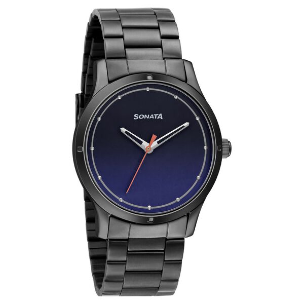 Sonata Women of Steel Blue Dial Stainless Steel Strap Watch for Women - image number 0