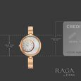 Titan Raga Power Pearls Quartz Analog Mother of Pearl Dial Rose Gold Metal Strap Watch For Women - image number 5