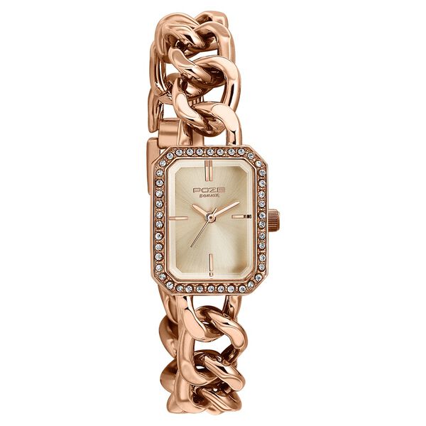 Poze By Sonata Quartz Analog Rose Gold Dial Rose Gold Metal Strap Watch For Women - image number 2