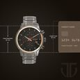 Titan Octane Quartz Chronograph Black Dial Stainless Steel Strap Watch for Men - image number 2