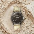 Poze By Sonata Quartz Analog Black Dial Beige Leather Strap Watch For Men - image number 0