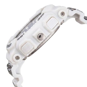 Zoop Samurai Quartz Digital Watch For Boys With Silver Dial White Polyether Strap From House Of Titan